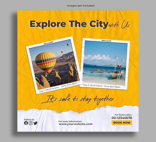 Tour package of exploring city banner post