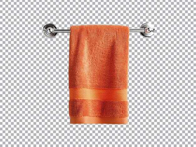 PSD a towel hang on hanger isolated on transparent background