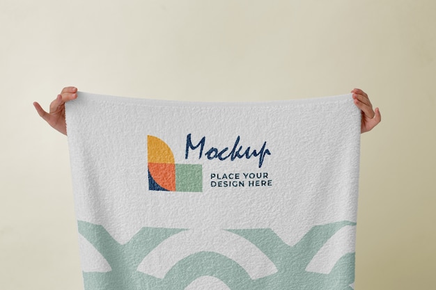 Towel mock-up with pattern design