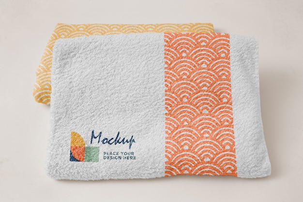 Towel mock-up with pattern design