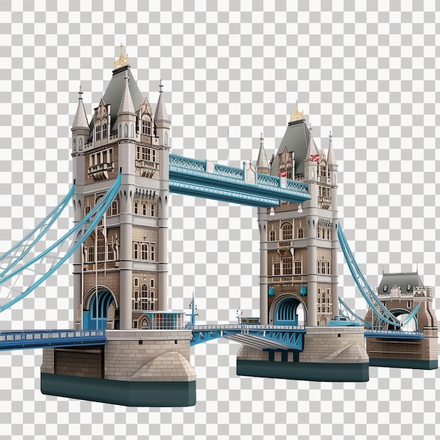 PSD tower bridge london isolated on a transparent background