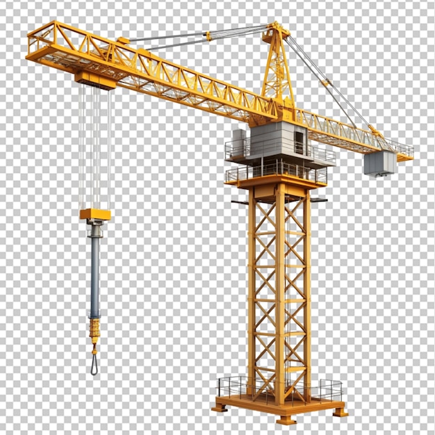 tower crane on transparent background