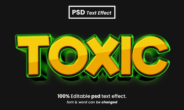 Toxic 3D Editable Text Effect