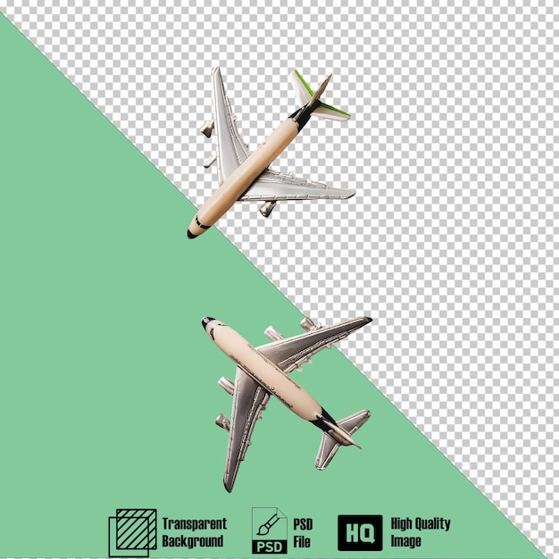 PSD toy airplanes isolated on transparent background