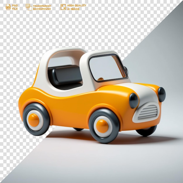 Toy car isolated on transparent background