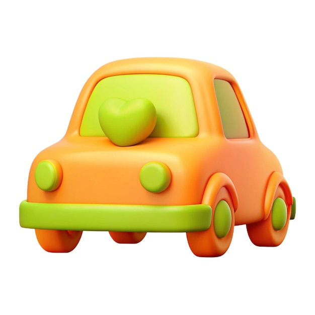 a toy car with a heart on the front and the word love on the side