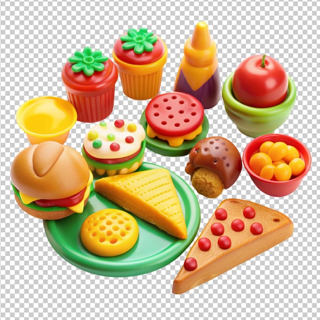 PSD toy food transparent background