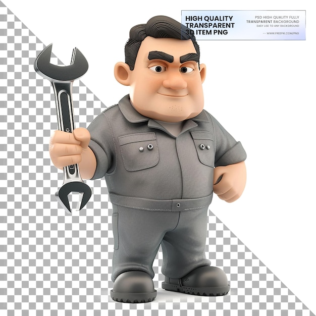 a toy of a man with a hammer in his hand