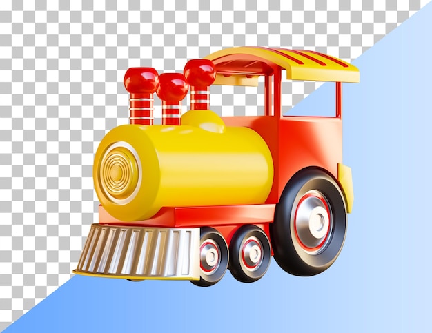 Toy train. 3d train icon.