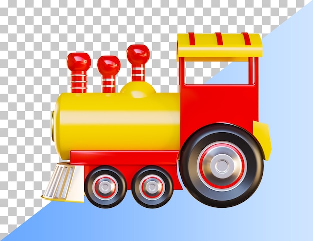 Toy train. 3d train icon.