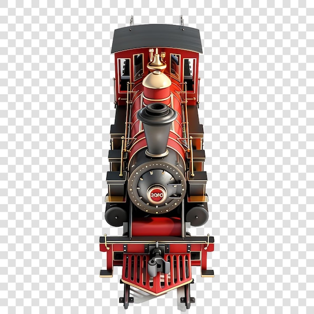 PSD toy train realitic isolated on transparent background