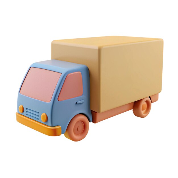 a toy truck with a yellow stripe and the word quot blue quot on the side