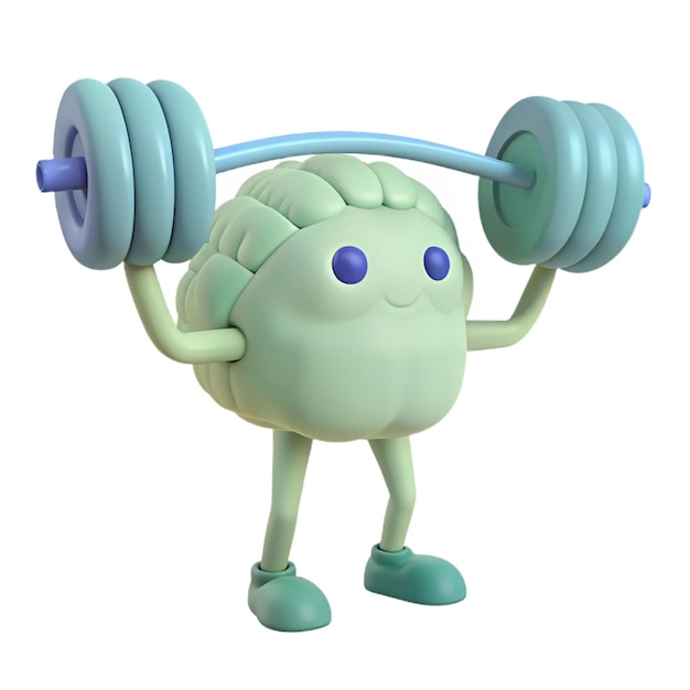 a toy with a blue robot holding a barbell