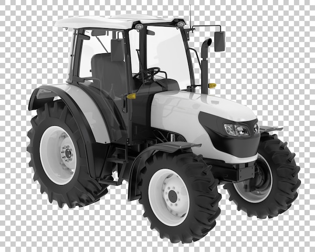 Tractor on transparent background 3d rendering illustration