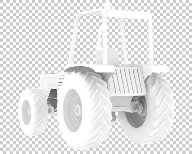 PSD tractor on transparent background 3d rendering illustration