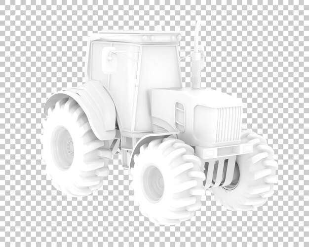 Tractor on transparent background 3d rendering illustration