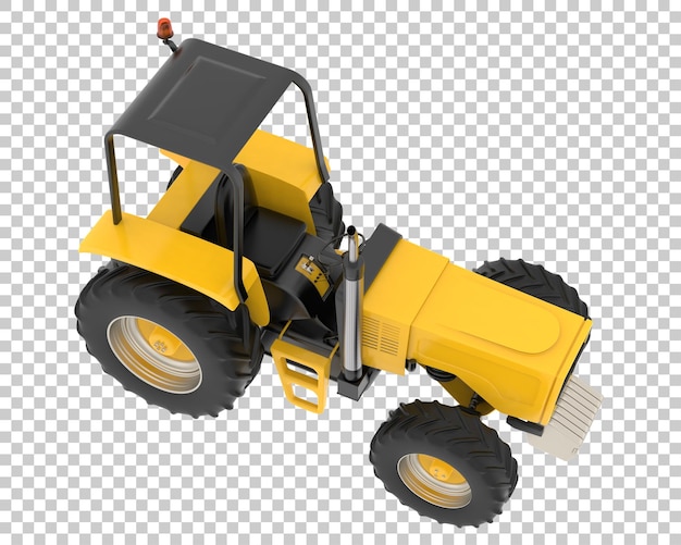 Tractor on transparent background 3d rendering illustration