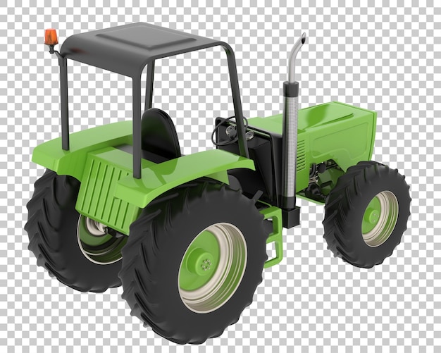 Tractor on transparent background 3d rendering illustration