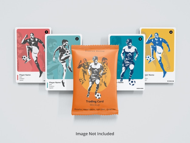 PSD trading cards mock-up