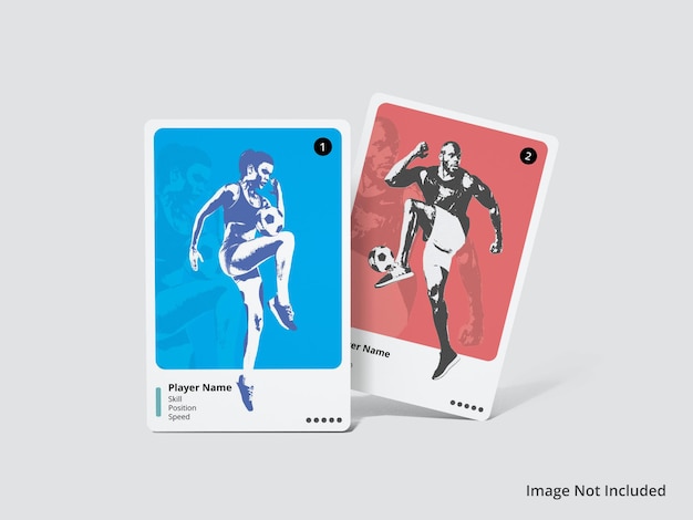 PSD trading cards mock-up