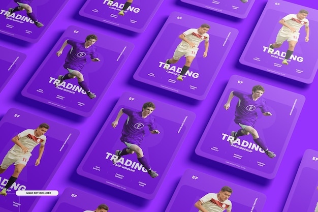 PSD trading cards mockup