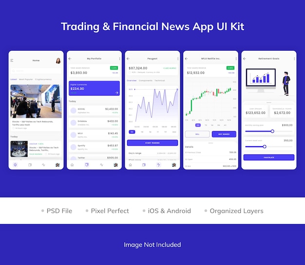 Trading amp Financial News App UI Kit