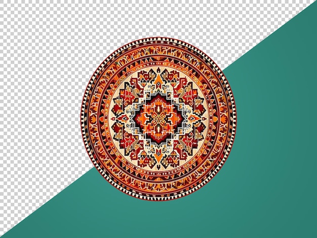 Traditional carpet with transparent background