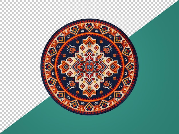 Traditional carpet with transparent background