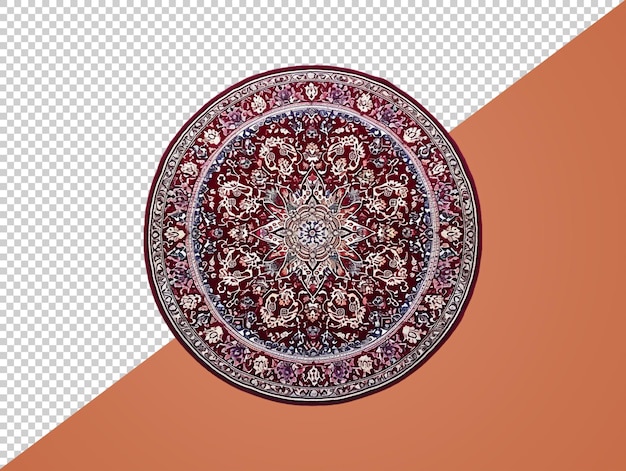 Traditional carpet with transparent background