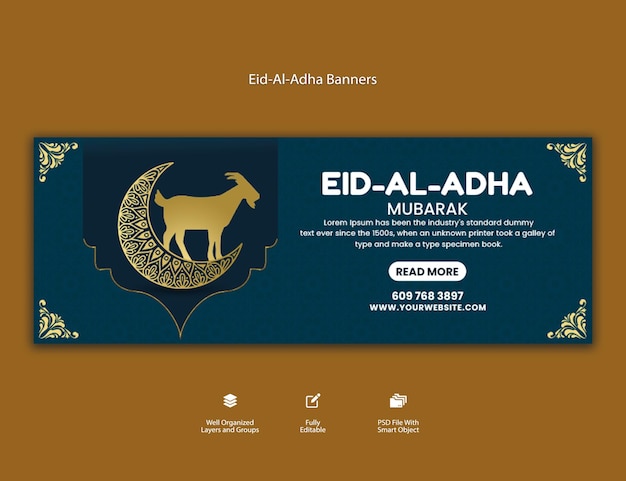 Traditional eid al Adha festival social media banner template design