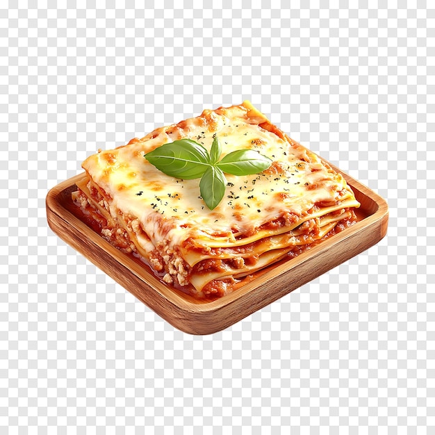 PSD traditional italian homemade lasagna isolated on a transparent background