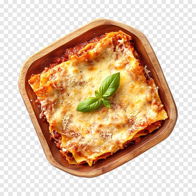 PSD traditional italian homemade lasagna isolated on a transparent background