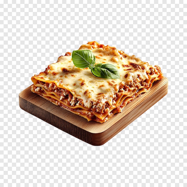 PSD traditional italian homemade lasagna isolated on a transparent background