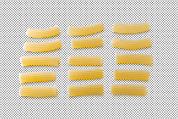 Traditional italian pasta Boil until cooked isolated over alpha background