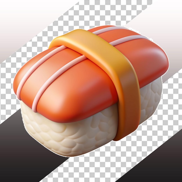 traditional japanese sushi icon isolated 3d render illustration