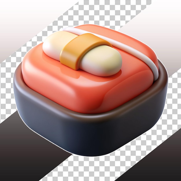 traditional japanese sushi icon isolated 3d render illustration