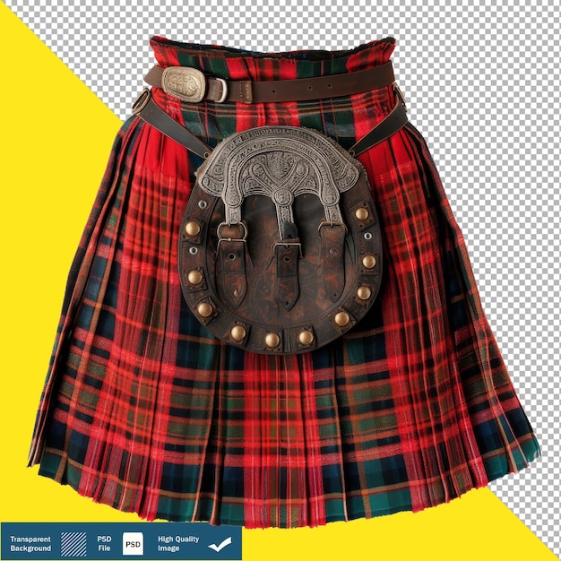 Traditional Kilt transparent background PNG PSD