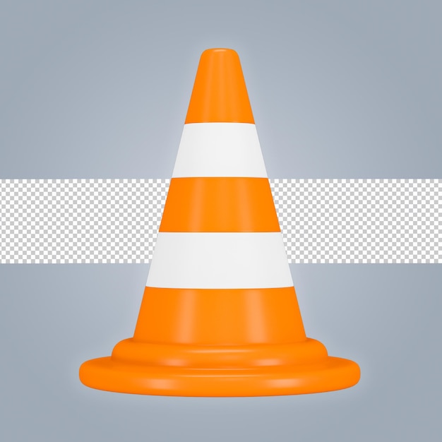 Traffic cone 3d icon