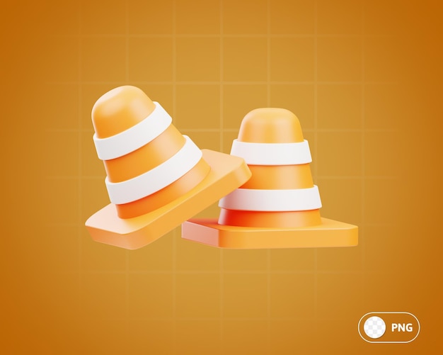 Traffic Cone 3D Illustration