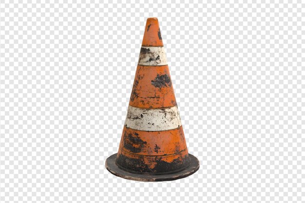 PSD traffic cone isolated on a transparent background