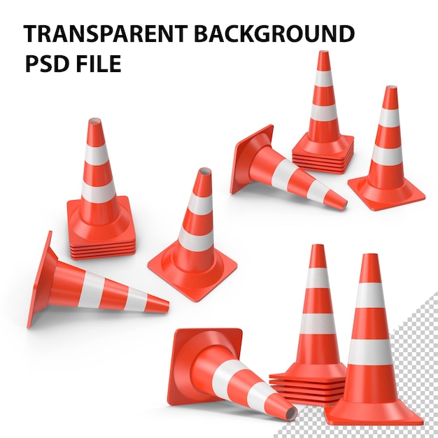 Traffic Cones Medium PNG