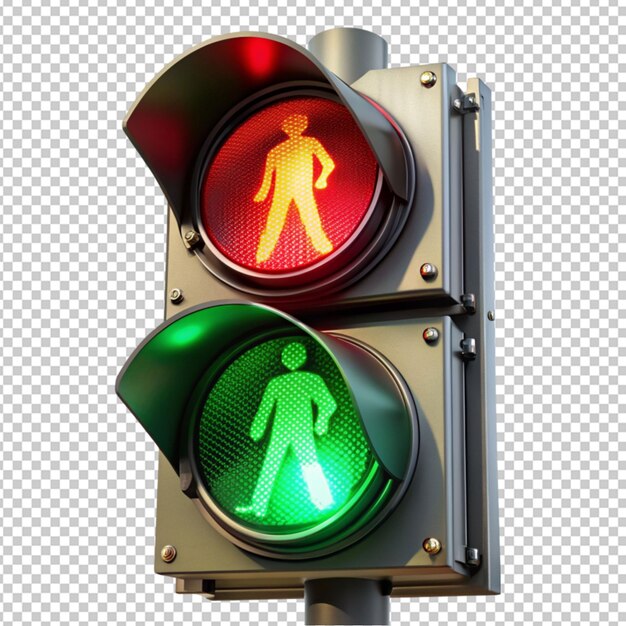 PSD traffic light for pedestrians changing from green