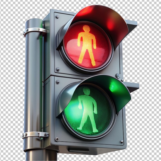 PSD traffic light for pedestrians changing from green