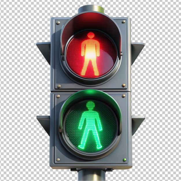 PSD traffic light for pedestrians changing from green