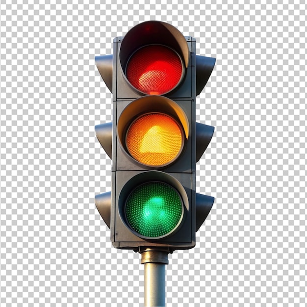 traffic light on white background