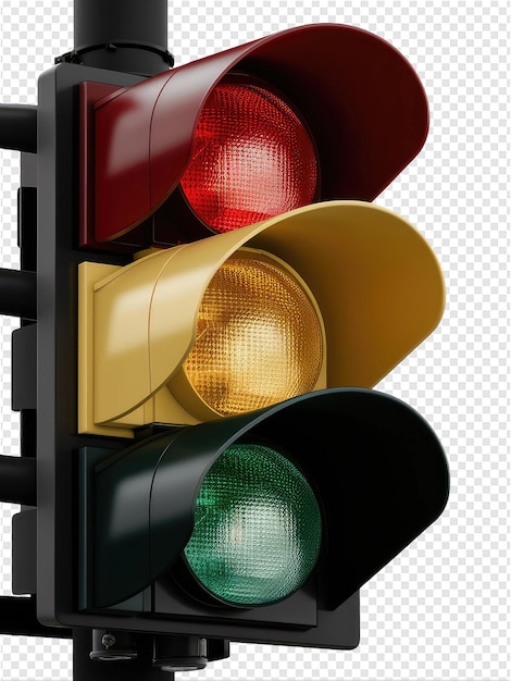 a traffic light with a red light on it