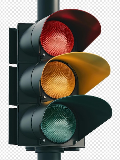 a traffic light with a yellow light on it