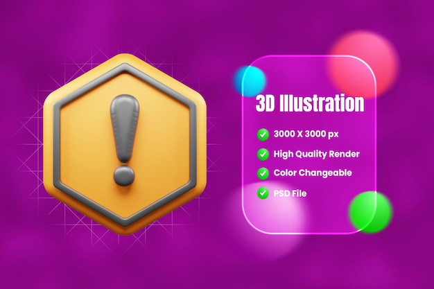 Traffic Sign And Symbol 3D Icon or Road sign 3d icon