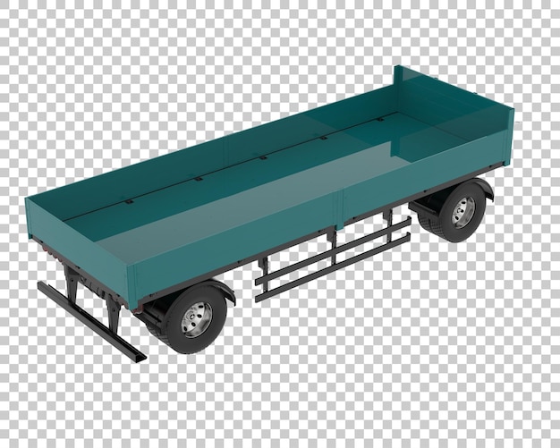 Trailer isolated on transparent background 3d rendering illustration