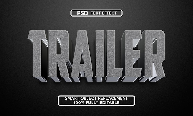 trailer  text effect template